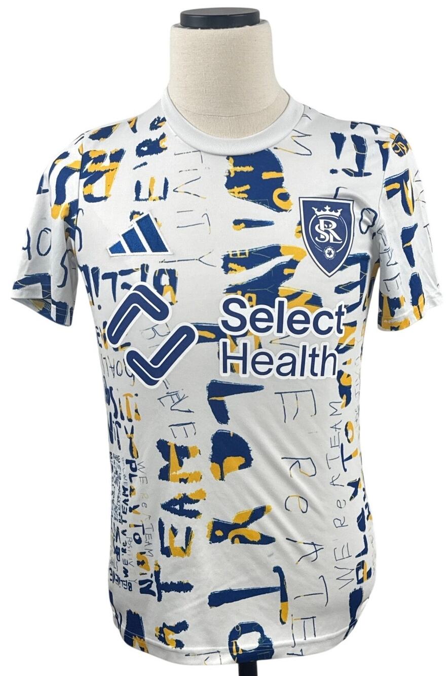 Adidas Real Salt Lake Tiro Graphic Soccer Jersey Training Top Men’s XS Slim Fit